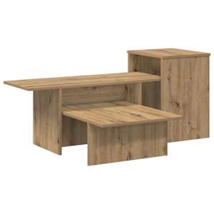 Konzolový stolek Artisanový dub 91,5 x 35 x 38,5 cm - obrázek 2
