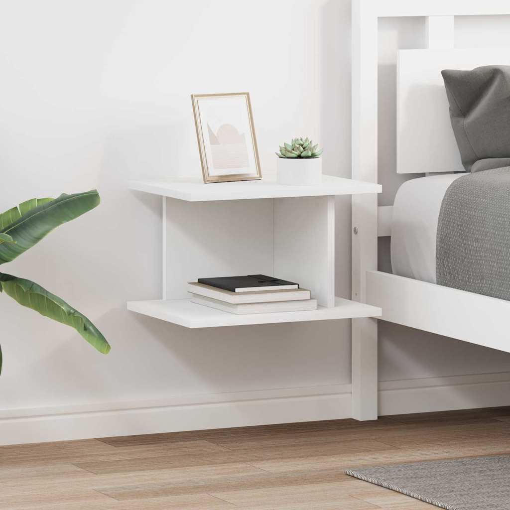 vidaXL Noptieră 2 pcs Alb 40 x 30 x 25 cm Lemn compozit