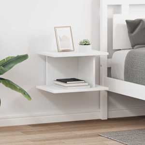 Nočna omarica 2 pcs Bela 40 x 30 x 25 cm Konstruiran les