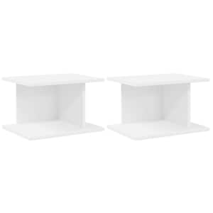 Noční stolek 2 pcs Bílá 40 x 30 x 25 cm kompozitní dřevo - obrázek 2