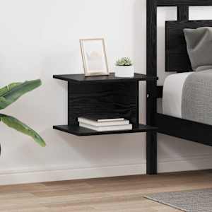 Noční stolek 2 pcs Černý dub 40 x 30 x 25 cm kompozitní dřevo - obrázek 1