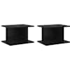 vidaXL &Ouml;&ouml;kapp 2 tk Must tamm 40 x 30 x 25 cm Tehispuit