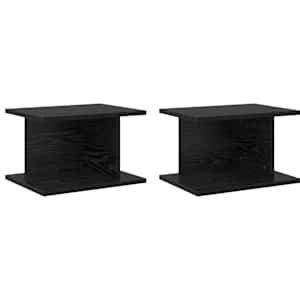 Noční stolek 2 pcs Černý dub 40 x 30 x 25 cm kompozitní dřevo - obrázek 2