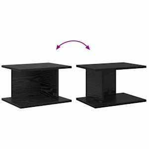 Noční stolek 2 pcs Černý dub 40 x 30 x 25 cm kompozitní dřevo - obrázek 11