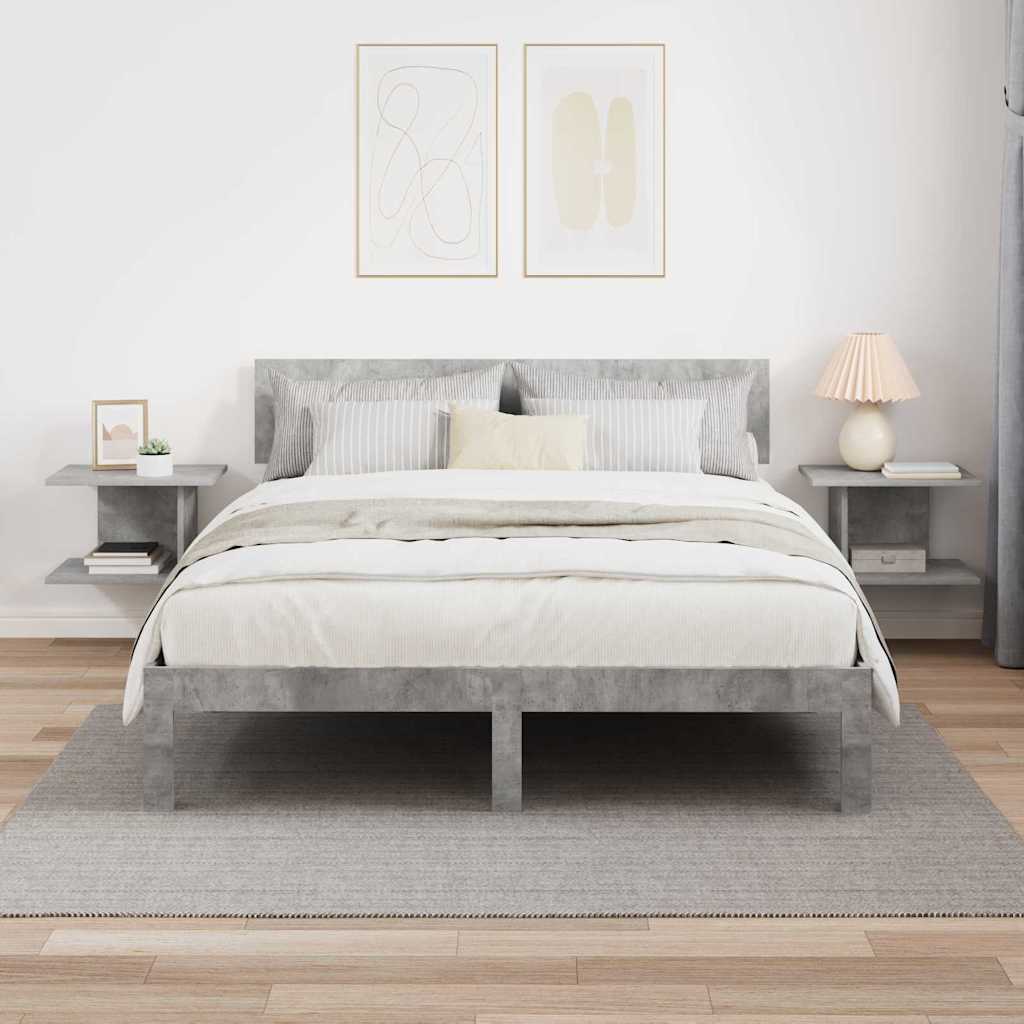 Nočna omarica 2 pcs Betonsko siva 40 x 30 x 25 cm - slika 4