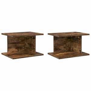 Noční stolek 2 pcs Kouřový dub 40 x 30 x 25 cm kompozitní dřevo - obrázek 2