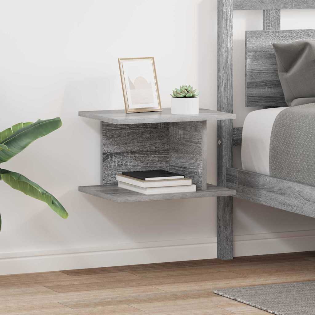 vidaXL Noptieră 2 pcs Gri Sonoma 40 x 30 x 25 cm Lemn compozit