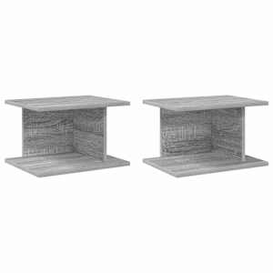 Noční stolek 2 pcs Šedá Sonoma 40 x 30 x 25 cm kompozitní dřevo - obrázek 2