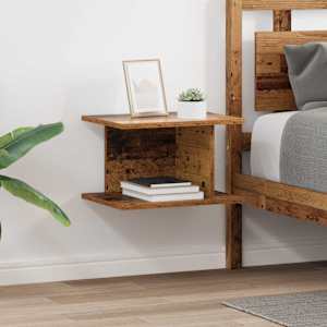 Noční stolek 2 pcs Staré dřevo 40 x 30 x 25 cm kompozitní dřevo - obrázek 1