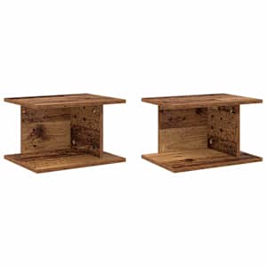 Noční stolek 2 pcs Staré dřevo 40 x 30 x 25 cm kompozitní dřevo - obrázek 2