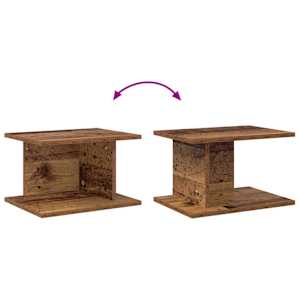Noční stolek 2 pcs Staré dřevo 40 x 30 x 25 cm kompozitní dřevo - obrázek 11