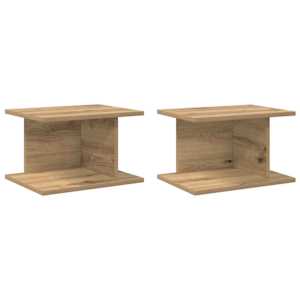 Noční stolek 2 pcs Artisanový dub 40 x 30 x 25 cm - obrázek 2