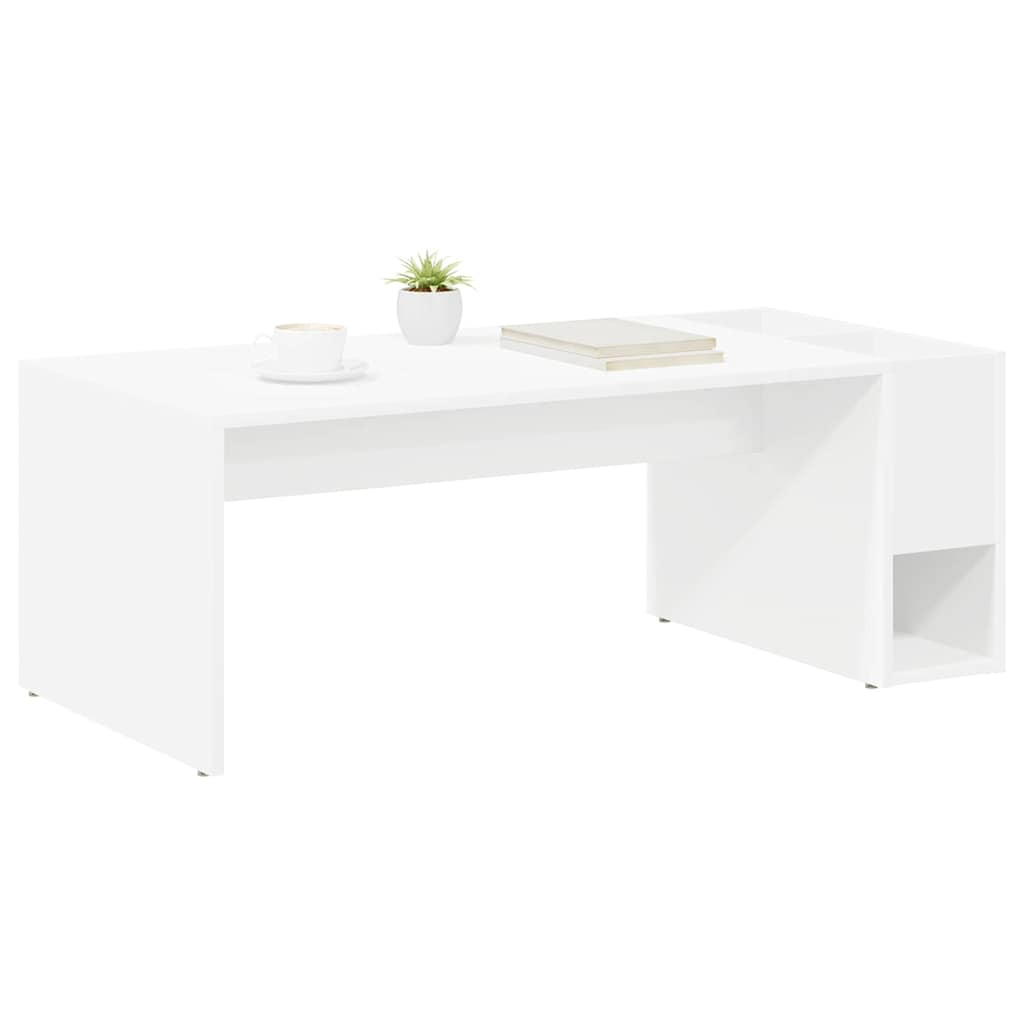 vidaXL Salontafel Wit 101,5 x 50 x 37 cm Bewerkt hout