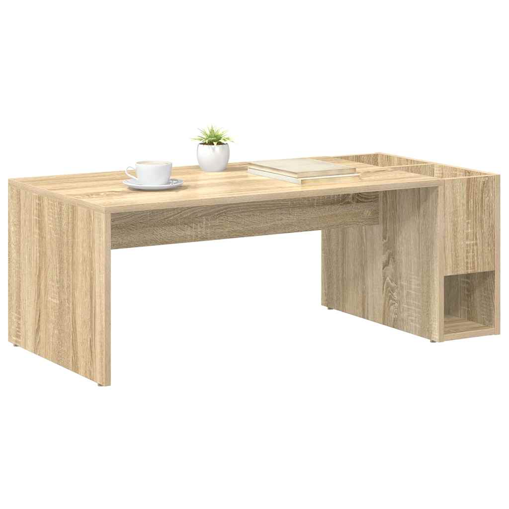 vidaXL Salontafel Sonoma Eiken 101,5 x 50 x 37 cm Bewerkt hout