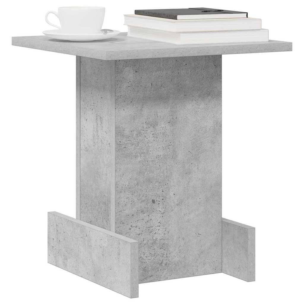 vidaXL Bijzettafel Beton Grijs 35,5 x 35 x 40 cm Bewerkt hout