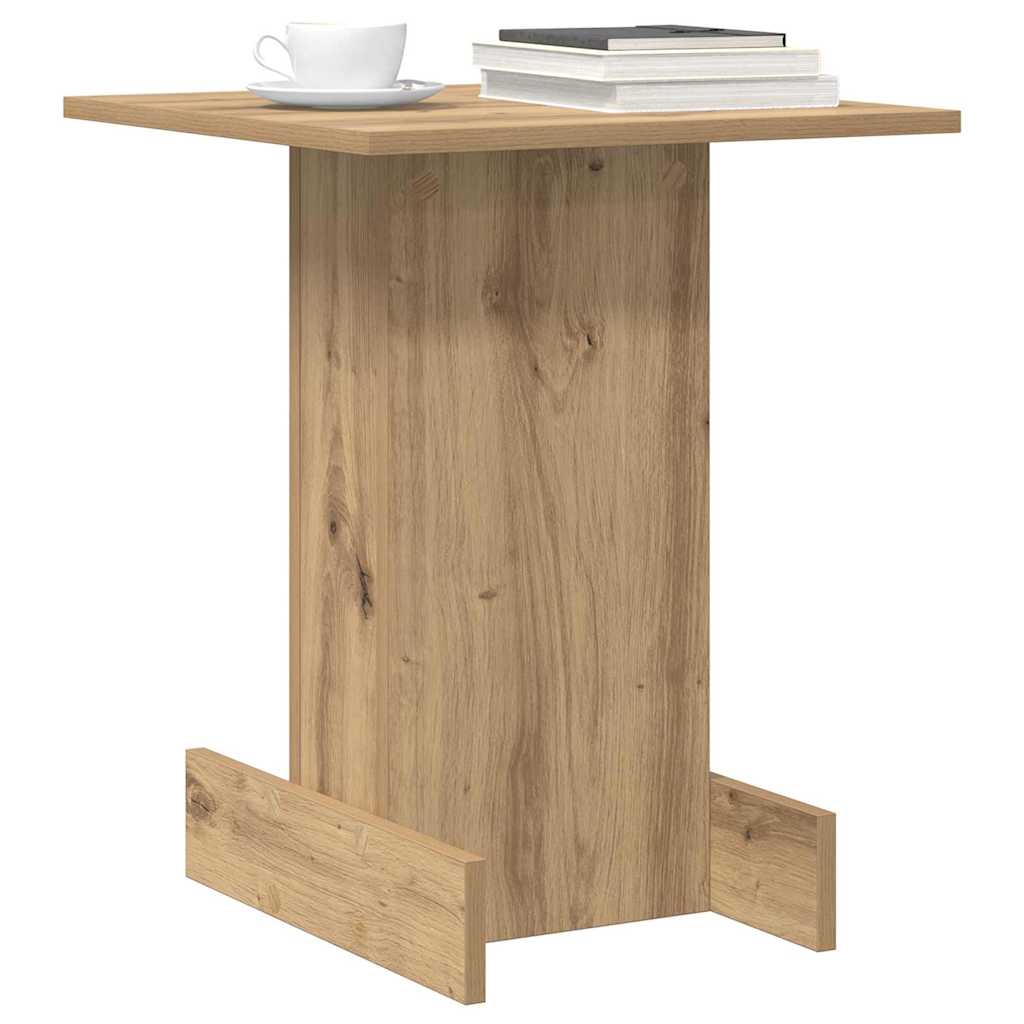 vidaXL Bijzettafel Artisan Eiken 44,5 x 45 x 55 cm Bewerkt hout