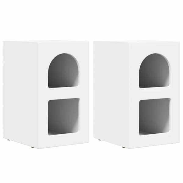 vidaXL &Ouml;&ouml;kapp ELST 2 tk Valge 29,5 x 33,5 x 50 cm Tehispuit