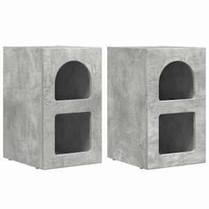 Noční stolek ELST 2 ks Betonově šedá 29,5 x 33,5 x 50 cm - obrázek 2