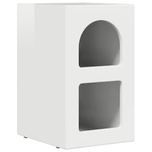 Noční stolek ELST 2 ks Vysoce lesklá bílá 29,5 x 33,5 x 50 cm - obrázek 5