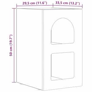 Noční stolek ELST 2 ks Vysoce lesklá bílá 29,5 x 33,5 x 50 cm - obrázek 12