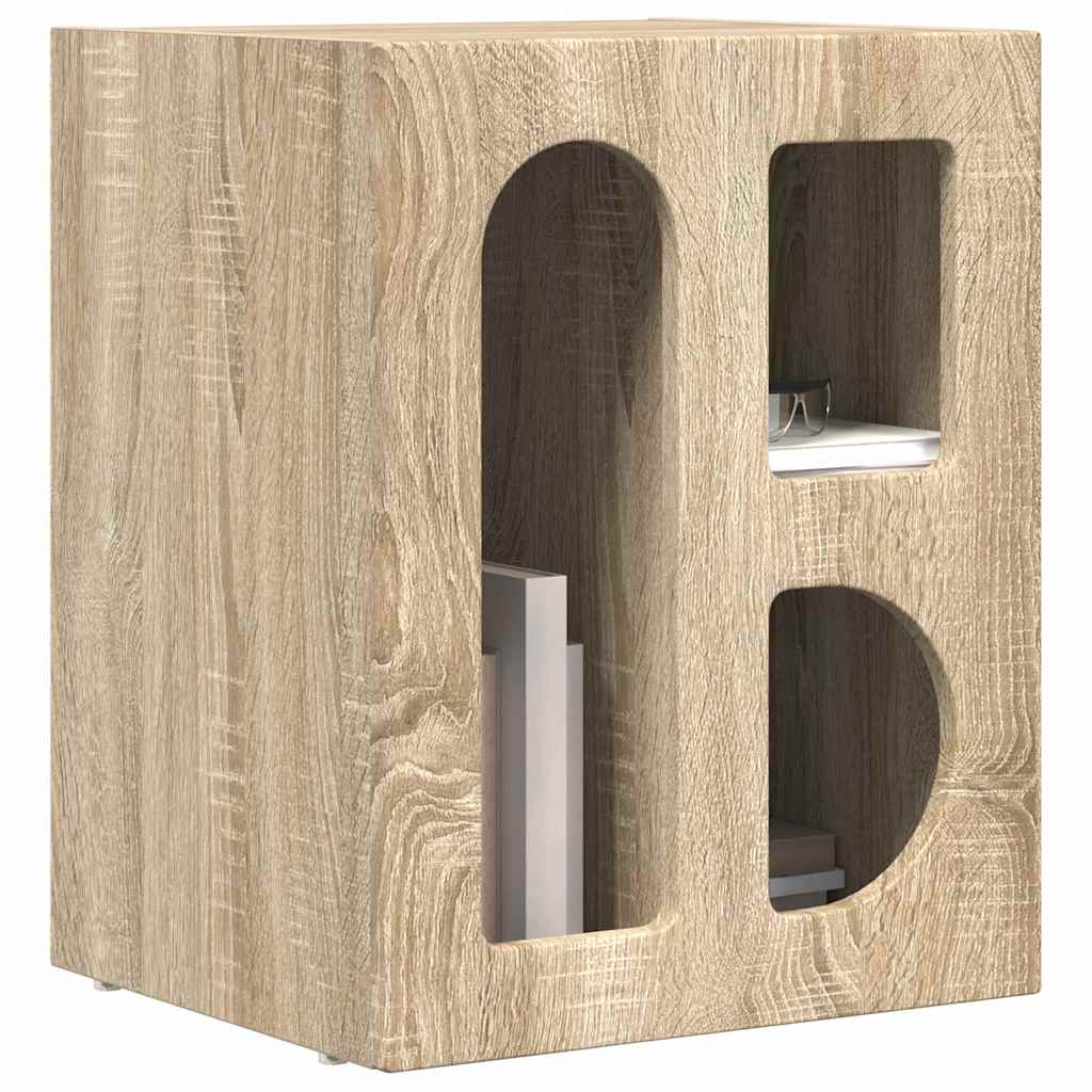 vidaXL Nachtkastje 2 pcs Sonoma Eiken 40 x 35 x 50 cm Bewerkt hout