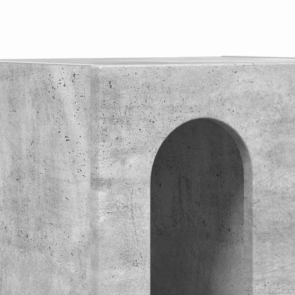 Yöpöytä 2 pcs Betoni Harmaa 40 x 35 x 50 cm Tekninen puu - Image 9