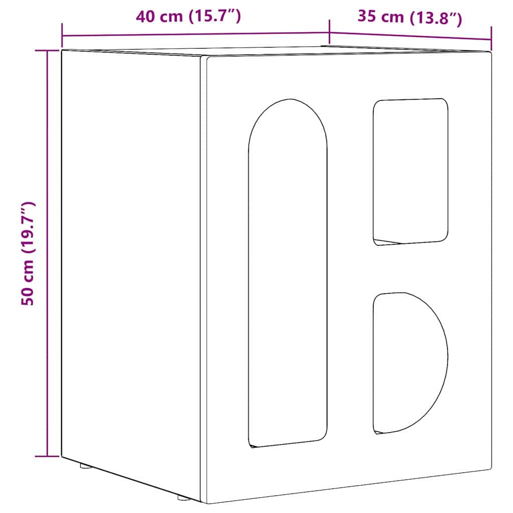 Öökapp Suitsetatud tamm 40 x 35 x 50 cm Tehispuit 10 Kõik vajalik sinu aeda ja koju! Öökapp Suitsetatud tamm 40 x 35 x 50 cm Tehispuit - Image 10