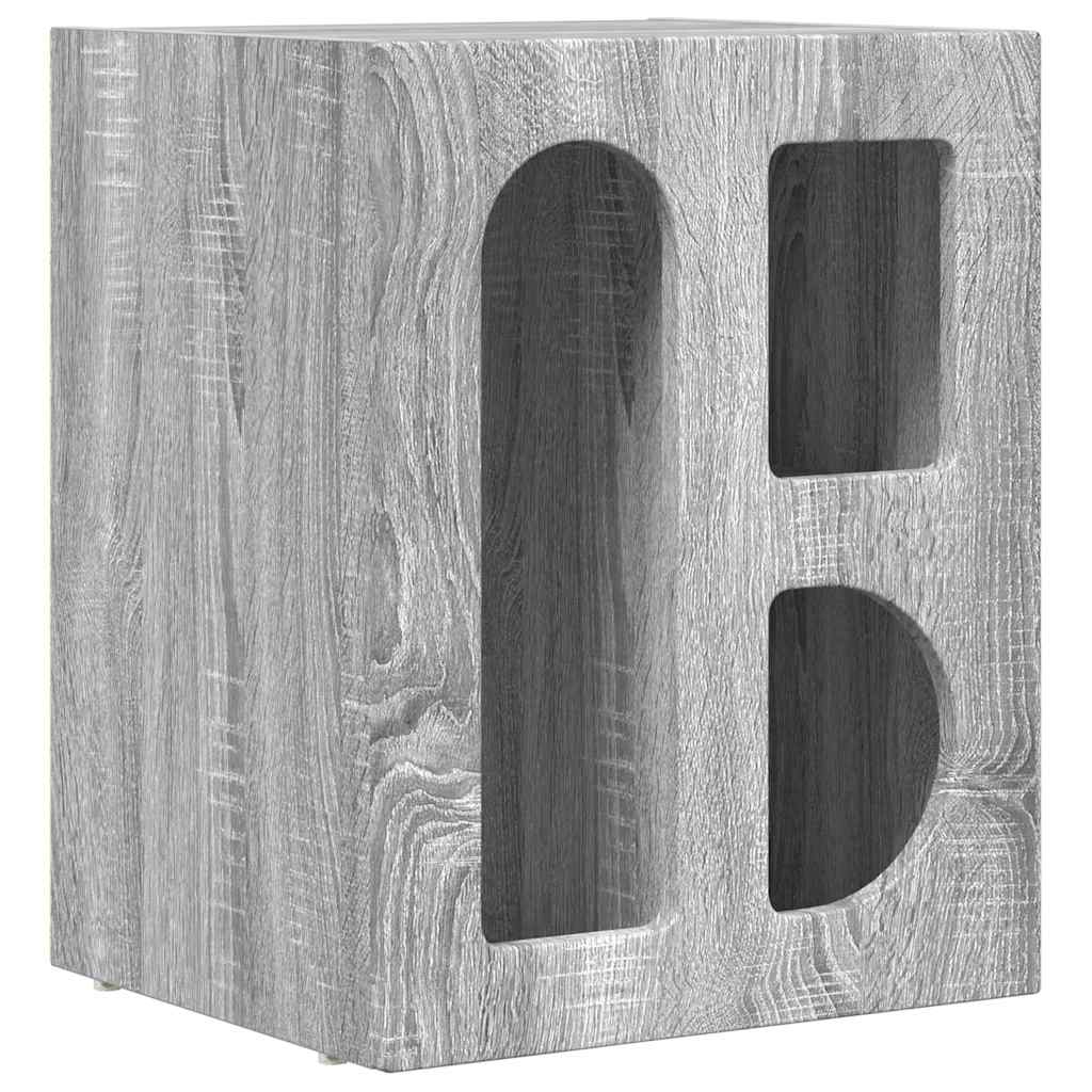 Yöpöytä 2 pcs Harmaa Sonoma 40 x 35 x 50 cm Tekninen puu - Image 5