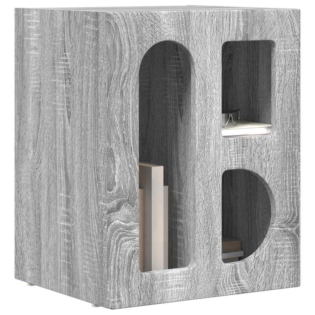 vidaXL Nachtkastje 2 pcs Grijs Sonoma 40 x 35 x 50 cm Bewerkt hout
