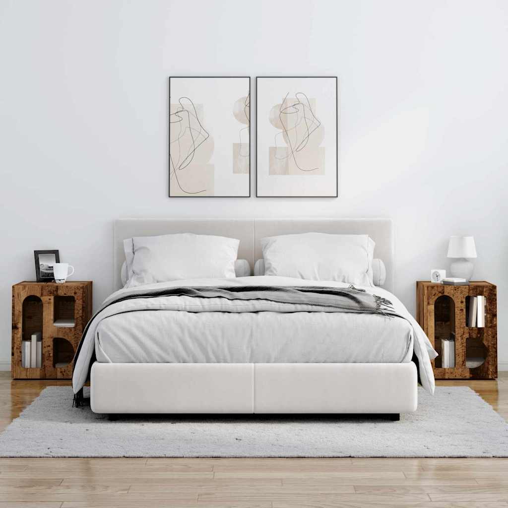 Yöpöytä 2 pcs Vanha puu 40 x 35 x 50 cm Tekninen puu - Image 4