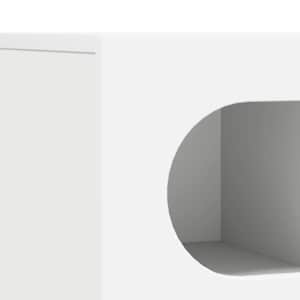 Televizní skříň ELST 100 x 35 x 40 cm Bílá kompozitní dřevo - obrázek 8