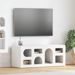 Televizní skříň ELST 100 x 35 x 40 cm Bílá kompozitní dřevo