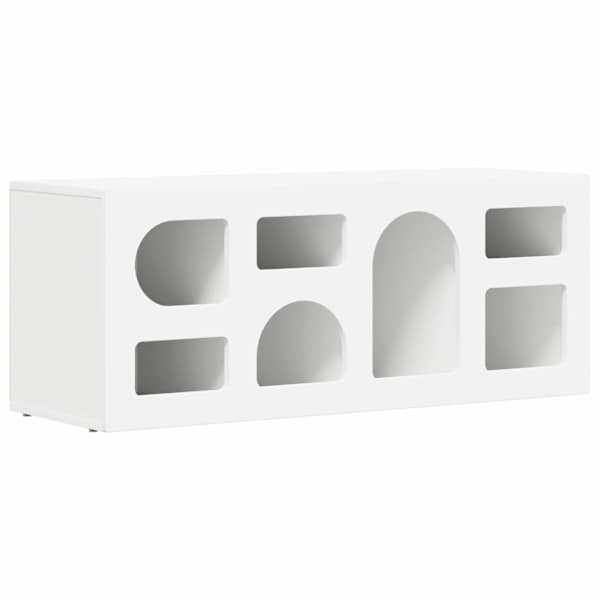 vidaXL Telerikapp ELST 100 x 35 x 40 cm Valge Tehispuit