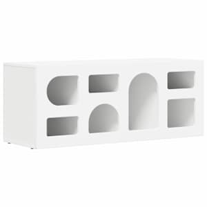 Televizní skříň ELST 100 x 35 x 40 cm Bílá kompozitní dřevo - obrázek 2