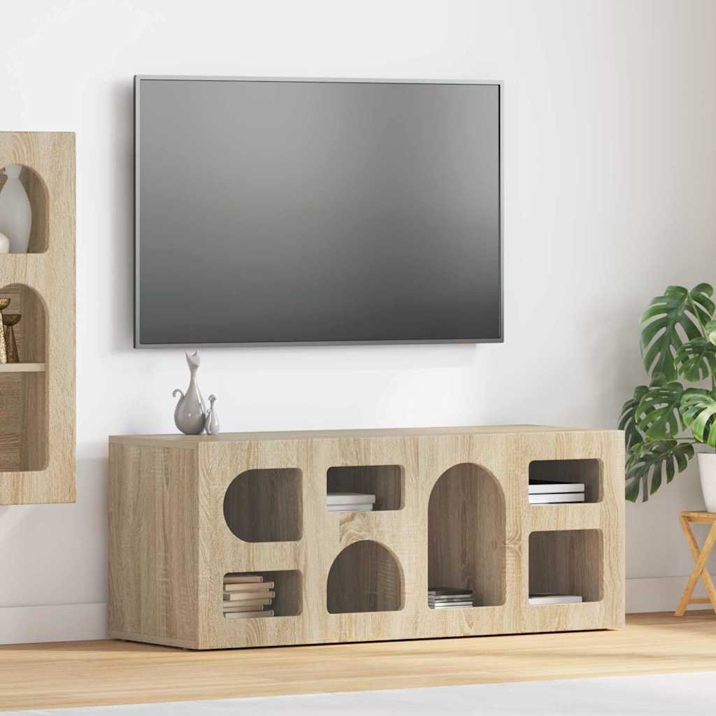 vidaXL Cabinet TV Stejar Sonoma 100 x 35 x 40 cm Lemn compozit