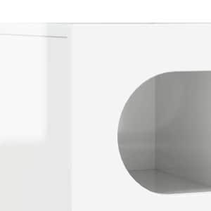 Televizní skříň ELST 100 x 35 x 40 cm Vysoce lesklá bílá - obrázek 8