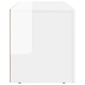 Televizní skříň ELST 100 x 35 x 40 cm Vysoce lesklá bílá - obrázek 6