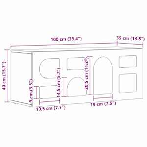 Televizní skříň ELST 100 x 35 x 40 cm Vysoce lesklá bílá - obrázek 11