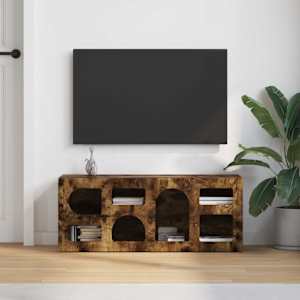 Televizní skříň ELST 100 x 35 x 40 cm Kouřový dub - obrázek 4