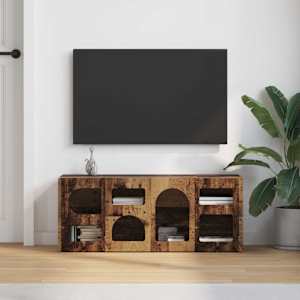 Televizní skříň ELST 100 x 35 x 40 cm Staré dřevo - obrázek 4