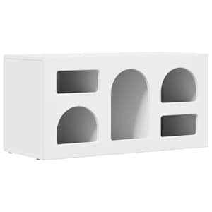 Televizní skříň ELST 80 x 35 x 40 cm Bílá kompozitní dřevo - obrázek 2
