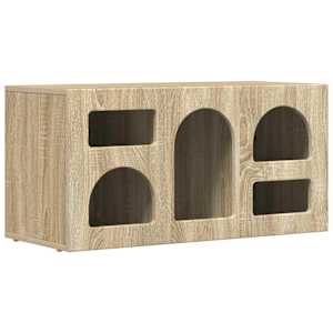 Televizní skříň ELST 80 x 35 x 40 cm Sonoma dub - obrázek 2