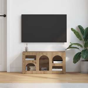 Televizní skříň ELST 80 x 35 x 40 cm Artisanový dub - obrázek 4