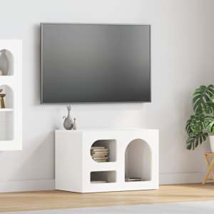 Televizní skříň ELST 60 x 35 x 40 cm Bílá kompozitní dřevo