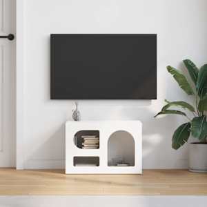 Televizní skříň ELST 60 x 35 x 40 cm Bílá kompozitní dřevo - obrázek 4
