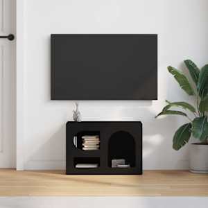 Televizní skříň ELST 60 x 35 x 40 cm Černá kompozitní dřevo - obrázek 4