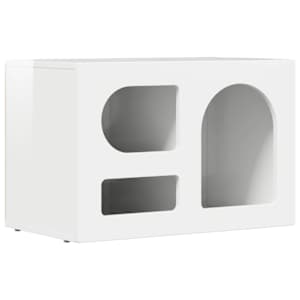 Televizní skříň ELST 60 x 35 x 40 cm Vysoce lesklá bílá - obrázek 2