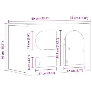 Televizní skříň ELST 60 x 35 x 40 cm Staré dřevo - obrázek 11