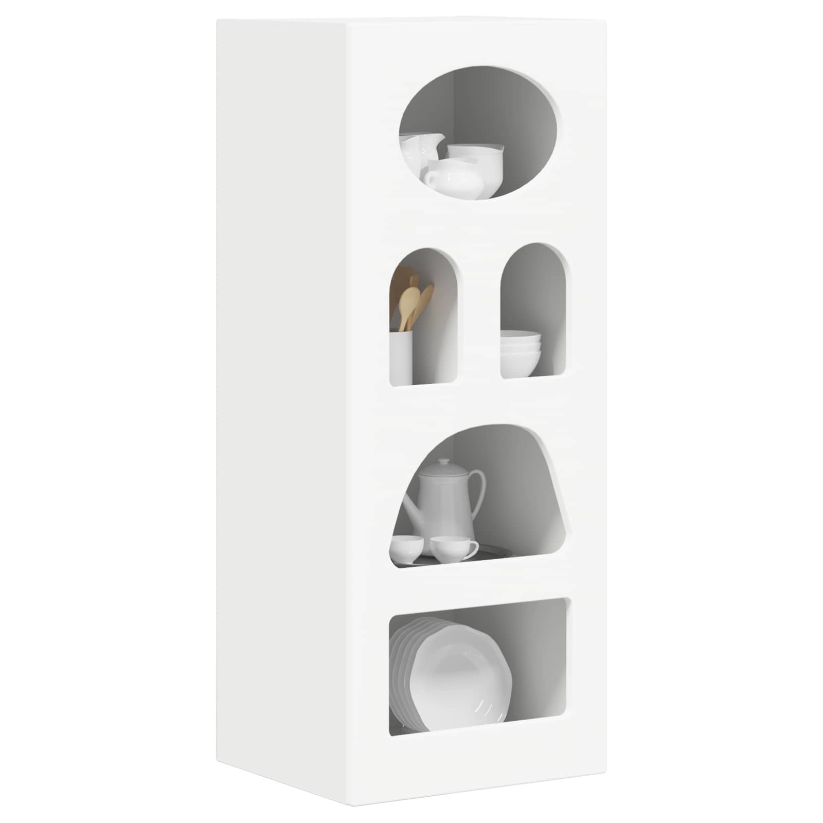 vidaXL Dressoir Wit 40 x 35 x 100,5 cm Bewerkt hout