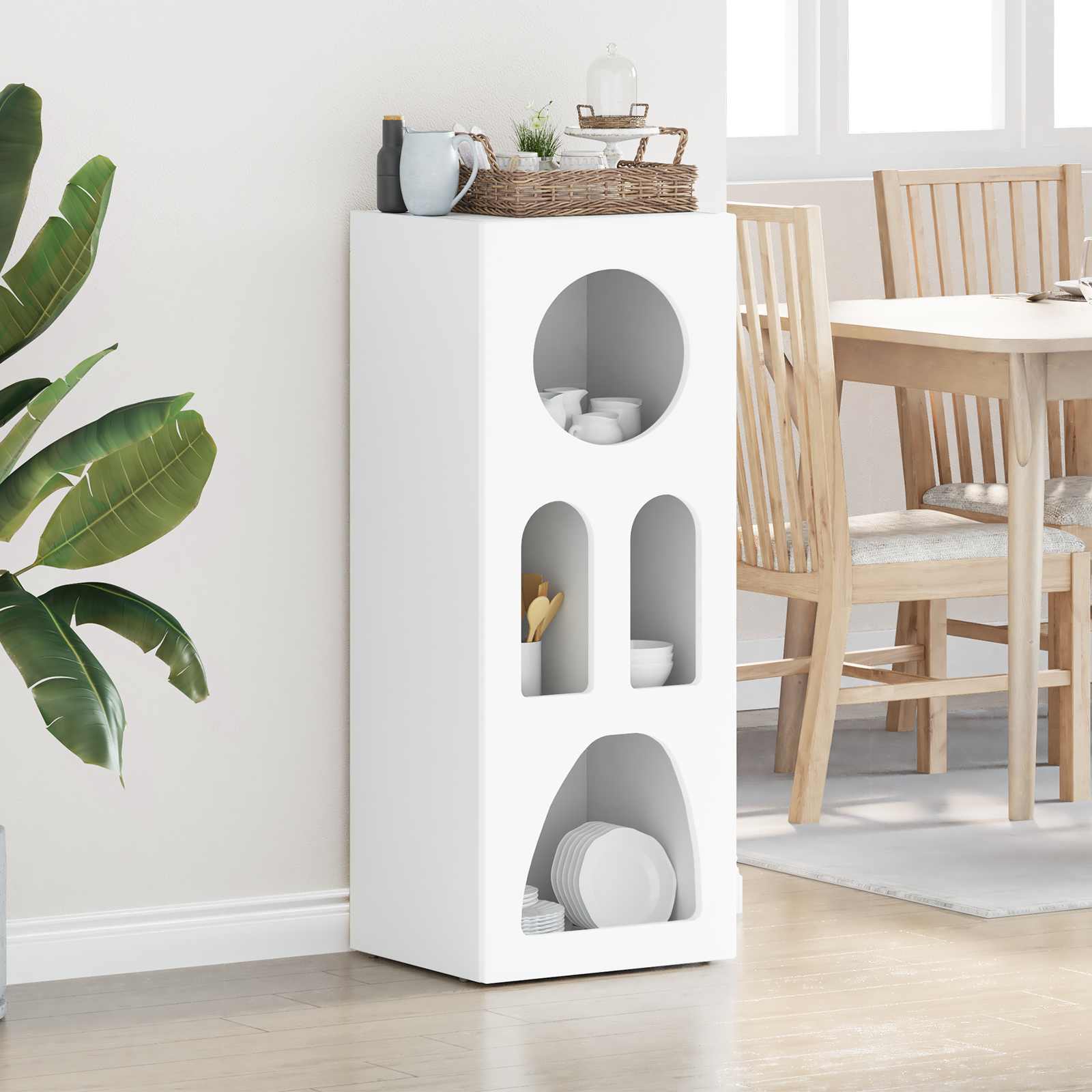 vidaXL Bufet Alb 40 x 35 x 100.5 cm Lemn compozit